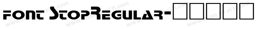 font StopRegular字体转换